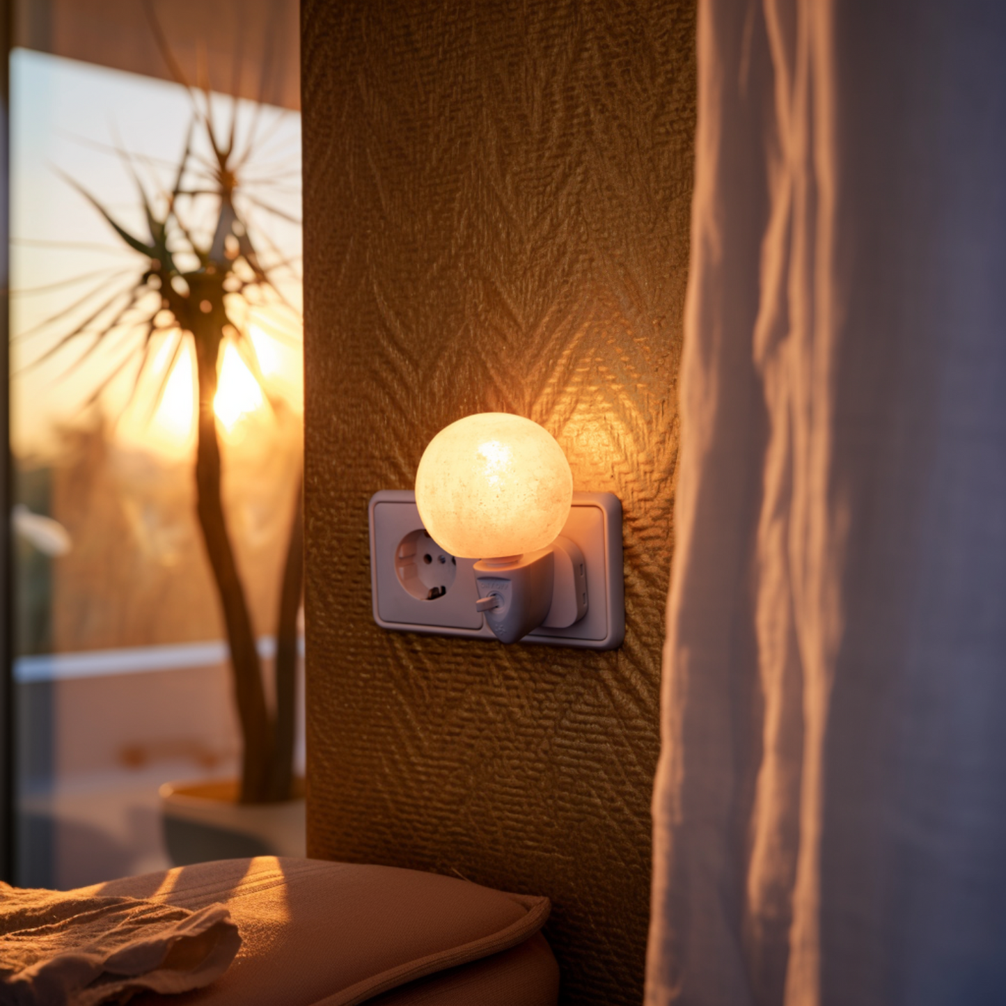 Nachtleuchte Salzstein “Luna”