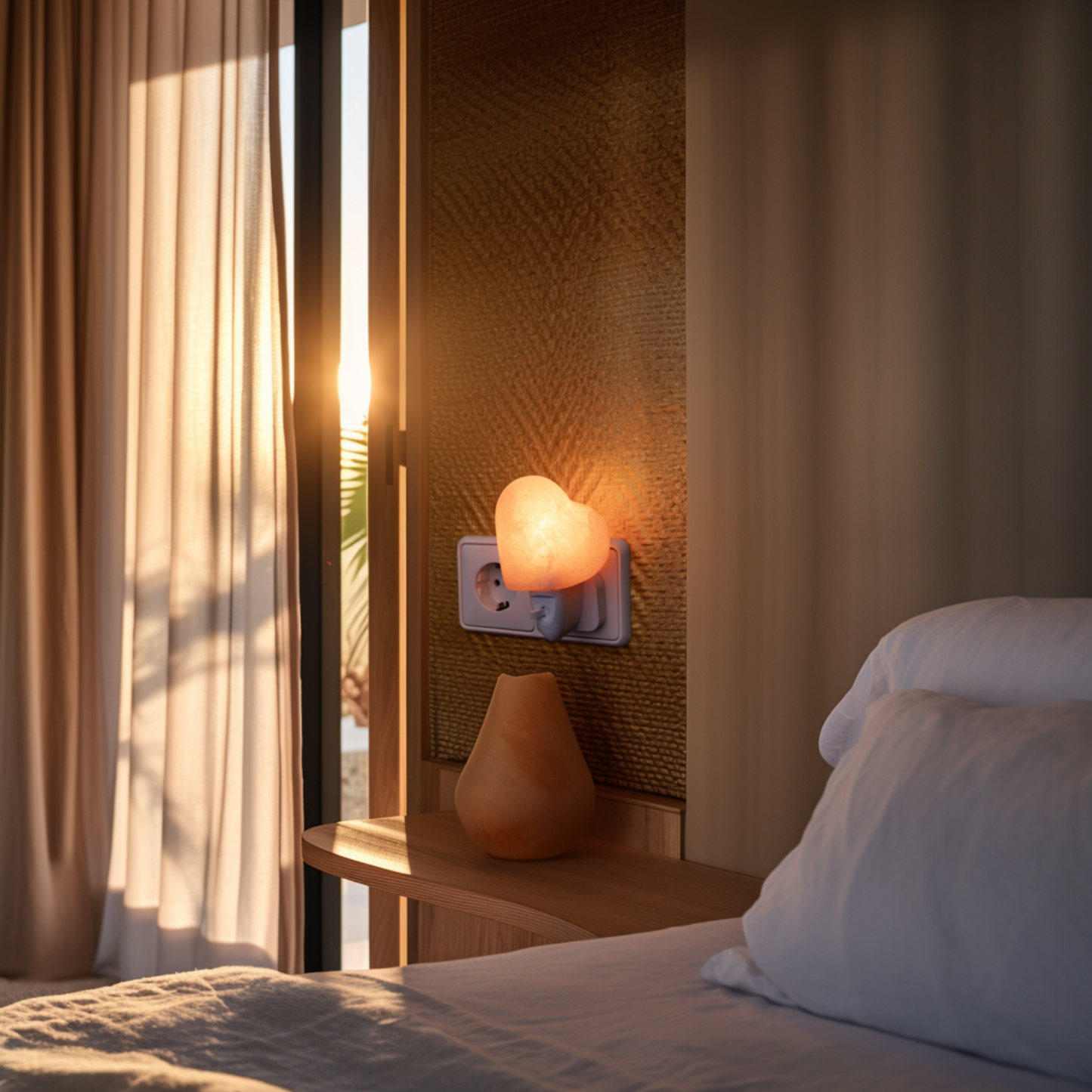 Nachtleuchte Salzstein “Herzöffner”