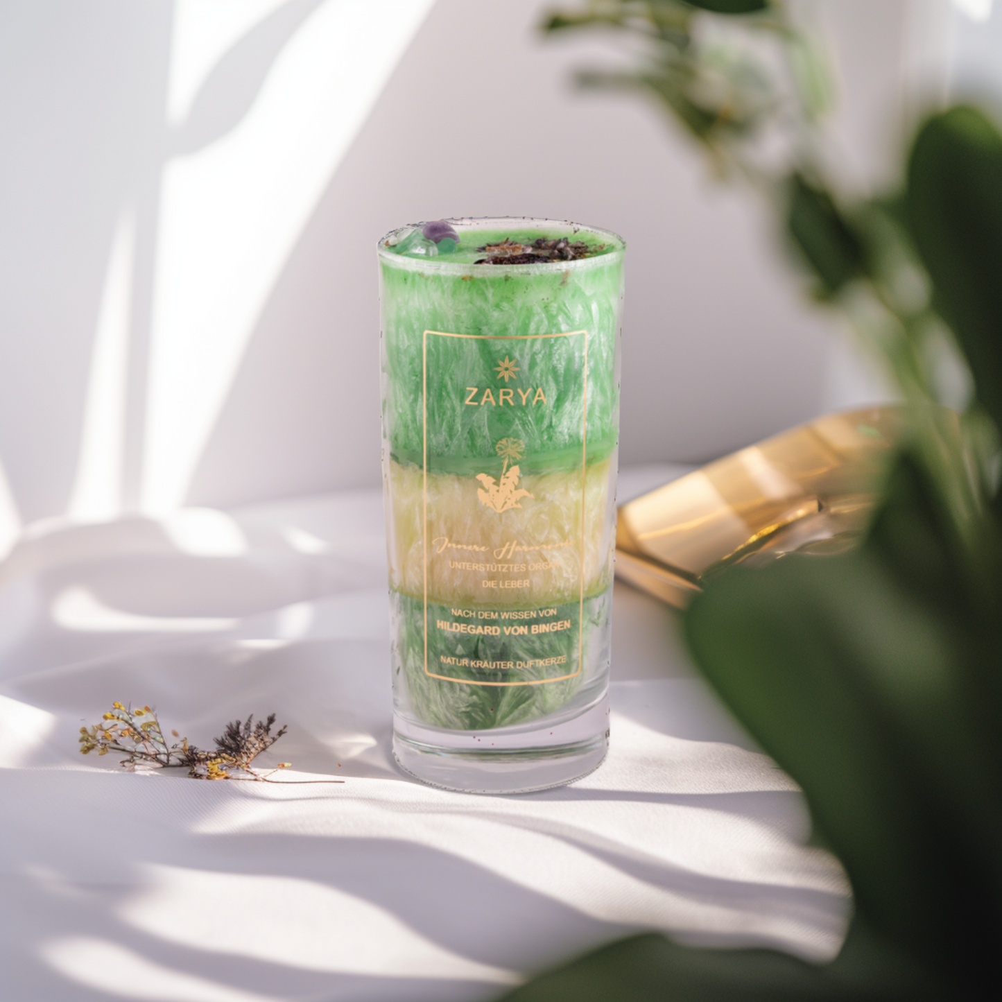 Heilkräuter Duftkerze "Innere Harmonie" nach Hildegard von Bingen